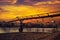 London Millennium bridge skyline UK