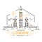 London - modern vector line travel illustration