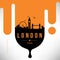 London Modern Web Banner Design with Vector Skyline