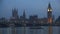 London night landscape with Westminster palace and bridge over Thames River