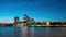 London night skyline with the Thames river view, UK, time-lapse