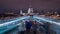 London night timelapse view across the Thames river with the Millenium Bridge