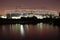 London Olympic Stadium Construction Site at Night.