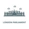 London parliament vector line icon, linear concept, outline sign, symbol