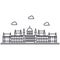 London parliament vector line icon, sign, illustration on background, editable strokes