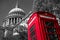London phone box at St Paul\'s Cathedral