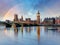 London with rainbow - Big ben.