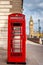 London red telephone cabin.