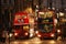 London Routemaster Bus at night