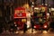 London Routemaster Bus at night