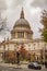 London saint paul cathedral with black car and other people