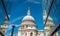 London Saint Paul Cathedral reflections at sunset