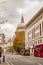 London saint paul cathedral with street below