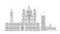 London, sketch. Big Ben, Parliament, st. Paul cathedral and palace