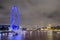 London skyline and boats on Thames river