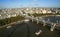 London skyline and the Hungerford bridge