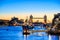 London skyline with Tower Bridge at twilight