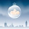 London Skyline â€“ Christmas bulb with baby