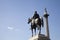 London - statue of George IV and Nelson column