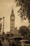 London street, Big Ben Retro style