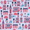 London street childish vector pattern