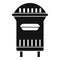 London street mailbox icon, simple style