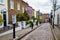 London street of typical small 19th century Victorian terraced houses