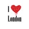 London symbol. I love London flower concept