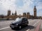 London taxi and the most famous landmark Big Ben