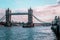 London Tower Bridge, sunny weather, England