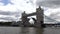 London Tower Bridge, Thames River View with Ship and Boats, Tourists Visit