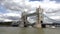 London Tower Bridge, Thames River View with Ship and Boats, Tourists Visit UK