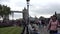 London Tower Bridge, Tourists People Walking along Thames River in Sunset 4K