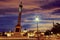 London Trafalgar Square sunset Nelson column