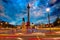 London Trafalgar Square sunset Nelson column