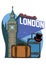 London traveling design with travel luggages