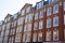 London, U.K. August 22, 2019 - typical apartments building, ewardian residential houses in London. Summer day.