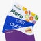 London, UK - 14th May 2019 - Sainsbury`s Nectar card, Tesco clubcard and Morrisons More cards isolated on a white background