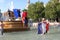 London, UK : 15/7/2018 - French france football fans celebrate winning world cup