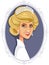 London, UK, 19 September 15 2018, Lady Diana Princess of Wales Vector Caricature