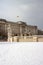 London, uk, 2nd march 2018 - Buckingham palace in snow, beast from the east meets storm sally