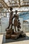 London, UK - 6th June 2023: The National Windrush monument in the main hall of Waterloo Station. The monument commemorates the