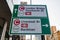 LONDON, UK - APRIL 1, 2019: Congestion Charge Sign, Subject ULEZ - Ultra Low Emission Zone