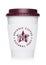 LONDON, UK - APRIL 15, 2019: Pret a Manger Coffee Paper Cup from the famous coffee shop chain with logo in the middle on white