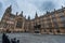 LONDON, UK - APRIL 9, 2013: One Side of British Parliament Architecture Monument with Horse Statue. Wide Angle Photo Shoot.