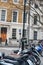 LONDON, UK - APRIL 9, 2013: Street with various bikes and motorcycles