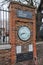 London, UK - circa March 2012: Shepherd 24-hour Gate Clock and Public standards of length in Royal Greenwich Observatory