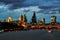 London, UK. Cityscape with St Paul Cathedral and modern buildings