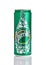 LONDON, UK - DECEMBER 06, 2016: Tin of Perrier sparkling mineral water. Perrier is a French brand of natural bottled mineral water