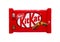 LONDON, UK -DECEMBER 07, 2017: Kit Kat chocolate bar on white. Bars Kit Kat is produced by Nestle company.